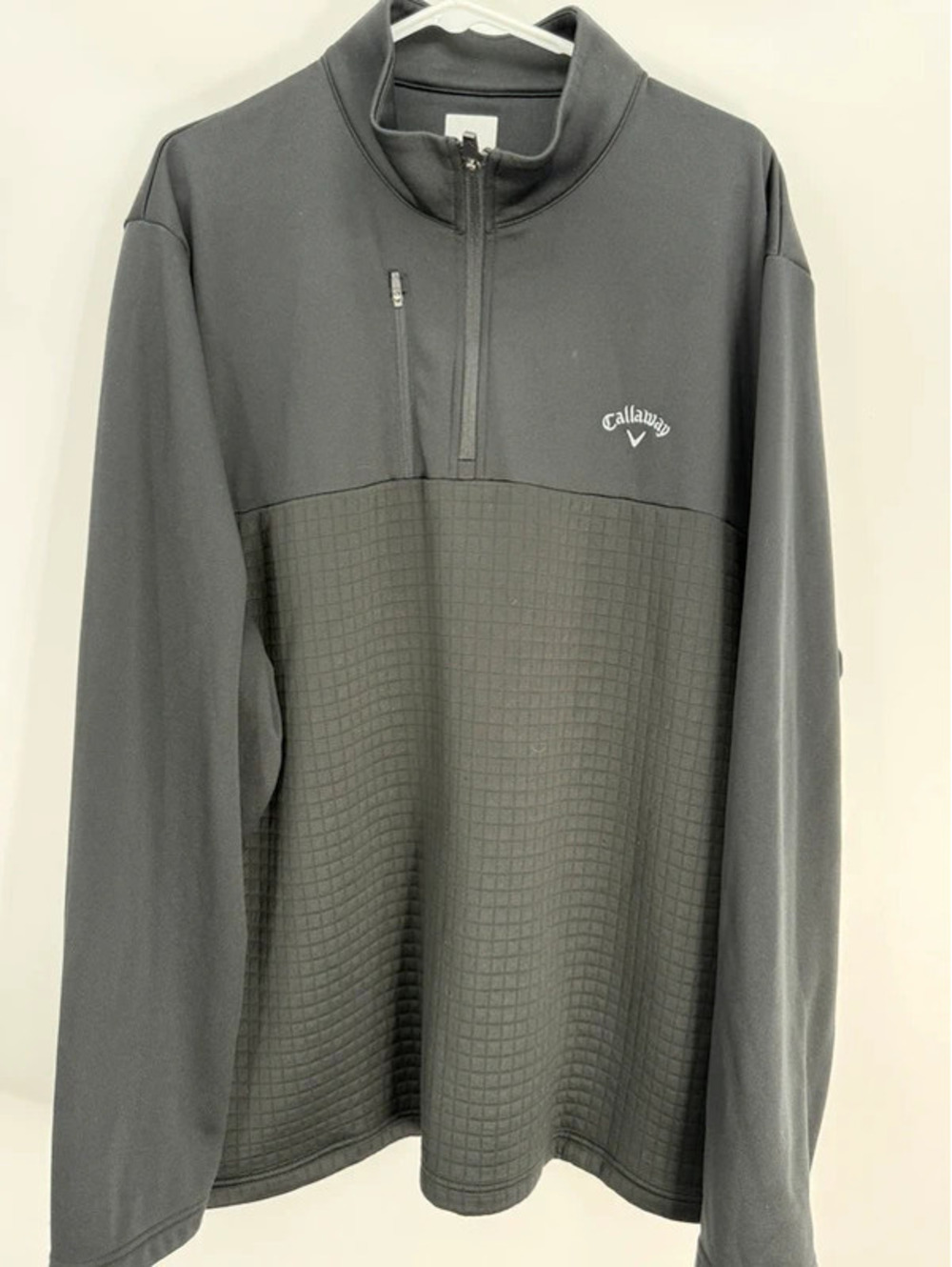 Callaway Men's XXL Black Quilted Half-Zip Pullover Golf Jacket